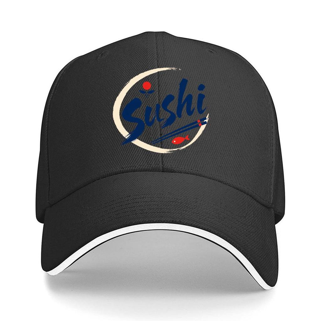 Minimal Japanese Sushi Brush Emblem Hip Hop Hat Fashion Outdoor Sports Sandwich Baseball Cap