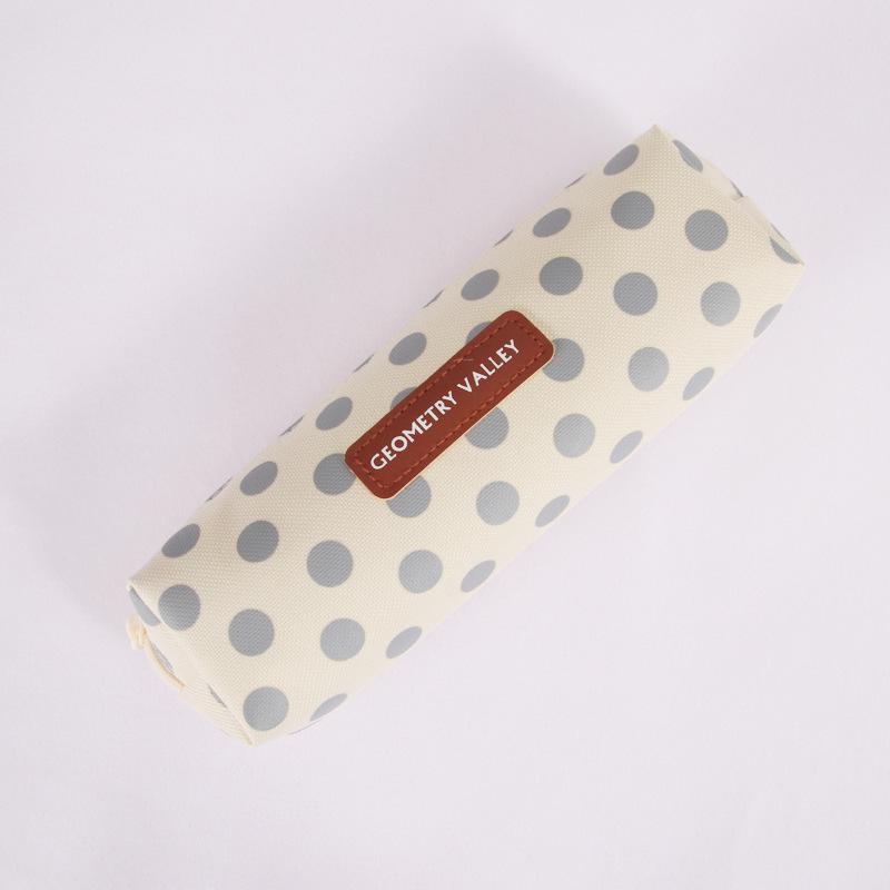 Korean Style Octagonal Plaid Canvas Pencil Case