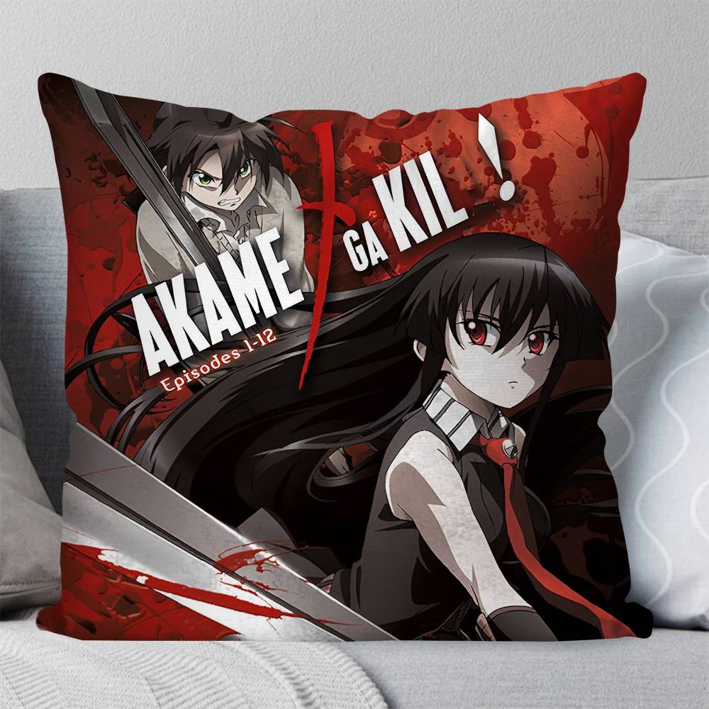 Anime Akame Ga Kill Pillow Case Square Pillow Bedroom Sofa Leisure Comfort Cushion Car Living Room Home Decoration