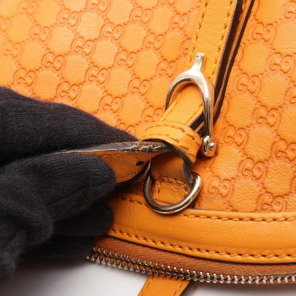 Used GUCCI Nice Microguccissima 2WAY Handbag 309617 leather Orange Used Women