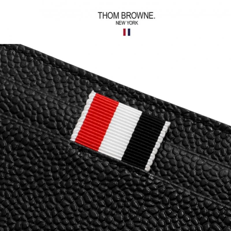 Thom Browne Pebble Grain Card Wallet Three Stripe Maw020l 00198 001
