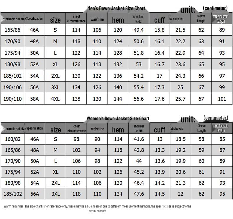 Kaseye 90% White Duck Down Unisex Mid-Length Puffer Jacket