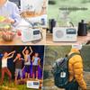 Emergency Radio AM FM Radio Flashlight with SOS Alarm Solar Powered Power Generator Portable Smartphone Charging IPX3 Waterproof Disaster Prevention