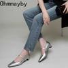 Designer Lackleder Damen Mary Jane Schuhe Mode Flach Niedriger Absatz Frühling Herbst Hochzeitspartyschuhe