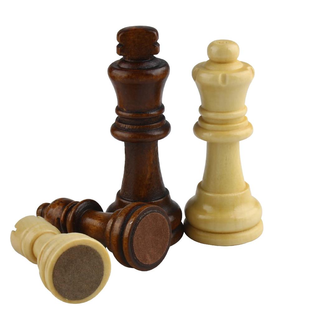 Andux Chess Official International 79mm King 32-Piece Pieces, Size, Height, Wooden, XQZ-03 (Wooden)