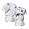 Fashion Peru Flag Graphic Football T Shirts For Men Trend 3D National Emblem Printed Sports T-shirts Loose Breathable Tees Tops