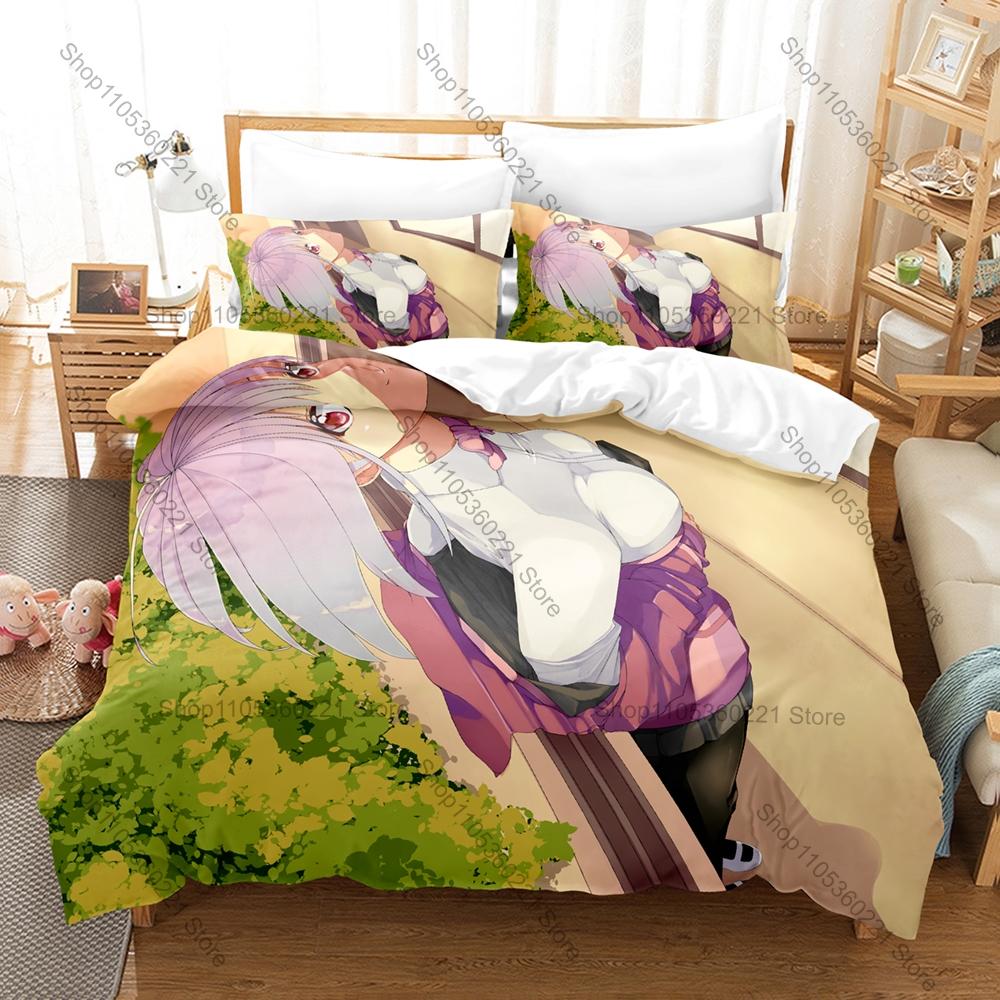 Anime SSSS Gridman Bedding Set, Duvet Cover & 2 Pillowcases, Robot Character Pattern Breathable Fabric All Season Use