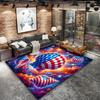 American Animal Pattern Square Carpet,Area Rug,Carpet Rug for Living Room Bedroom Sofa Playroom Decor,Non-slip Floor Mat,Holiday Birthday Gifts