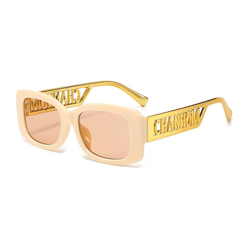 New Hollow Letter Ornamental Sun Glasses Show Sun Protection Korean Trendy Square MN5540 Fashionable Sun Glasses