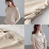 VICTORIA&VERA Off-Shoulder Studded Short Sleeve T-Shirt