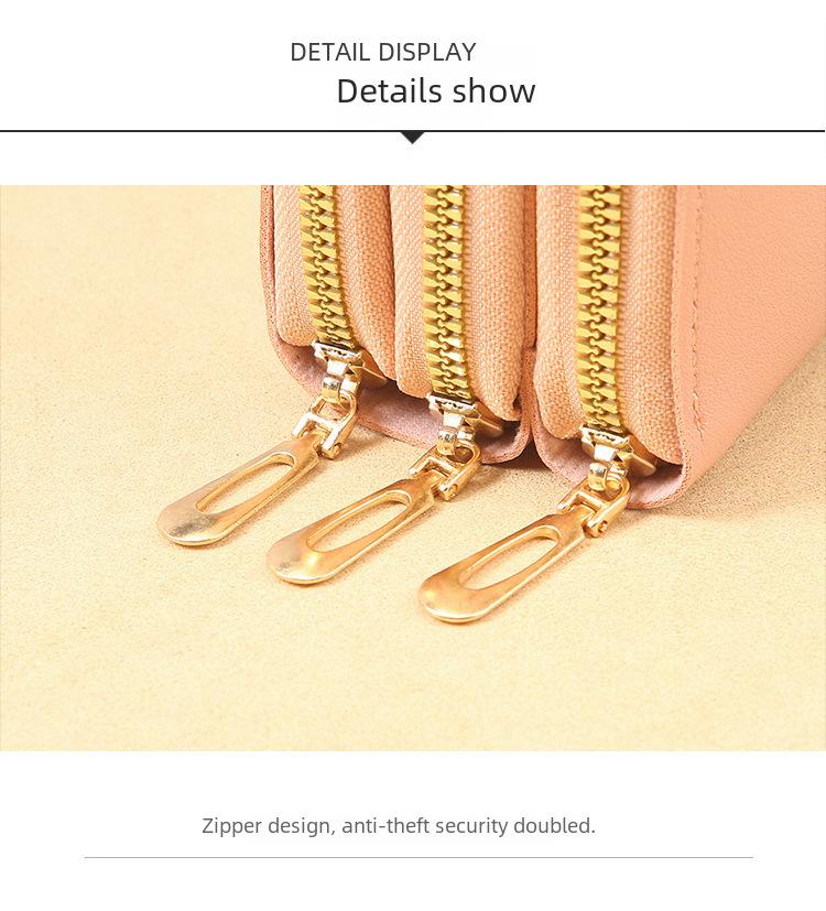 2025 Large-Capacity Multifunctional Solid Color Touchscreen Crossbody Phone Bag for Women