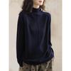 Basic House Women's Semi-Turtleneck Long Sleeve T-Shirt