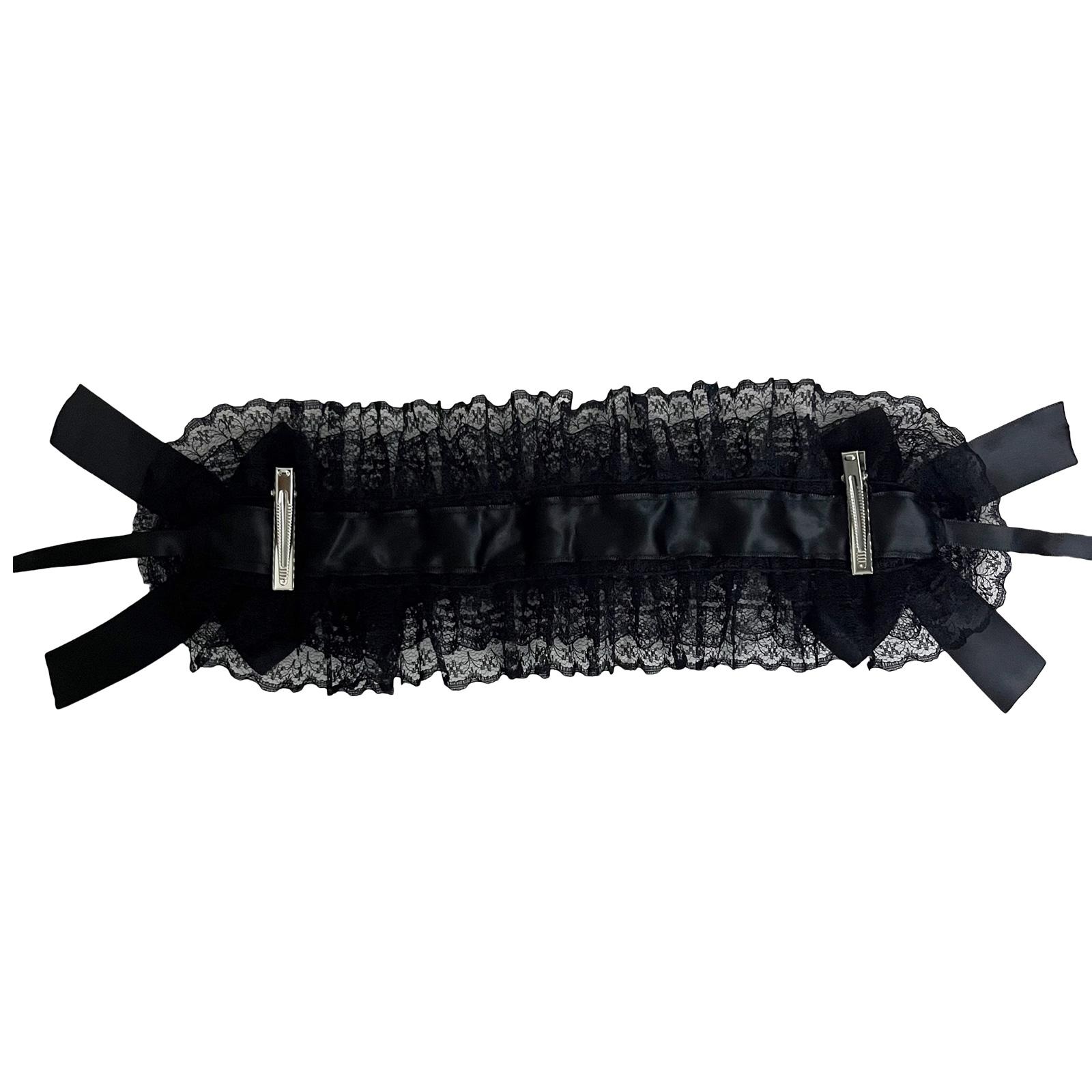 

Модная субкультура Повязка для волос Мягкая полиэстеровая повязка на голову Повседневная прическа для модной индивидуальности чёрный