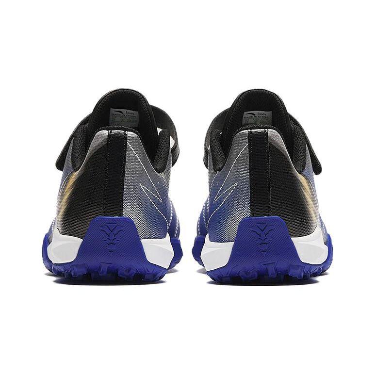 Anta Kinder Rutschfeste Strapazierfähige Low-Top Fußballschuhe Kinder Turnschuhe Silber Schwarz Blau A312422288-1
