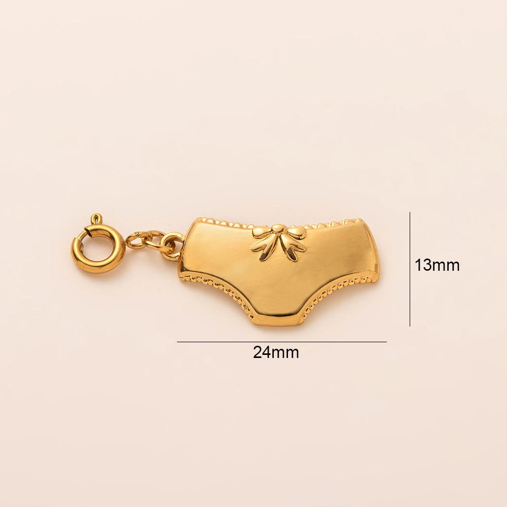 

INS Y2K Gold Color Punk Charm Pendant For Women Cherry Boots Bow Heart Stainless Steel Necklace Bracelet DIY Making Accessories