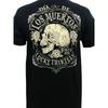 European Size Men's Gothic Mexican Day of the Dead T-Shirt - Skull & Calavera Print with Spanish Lettering, Casual Round Neck Short Sleeve Tee