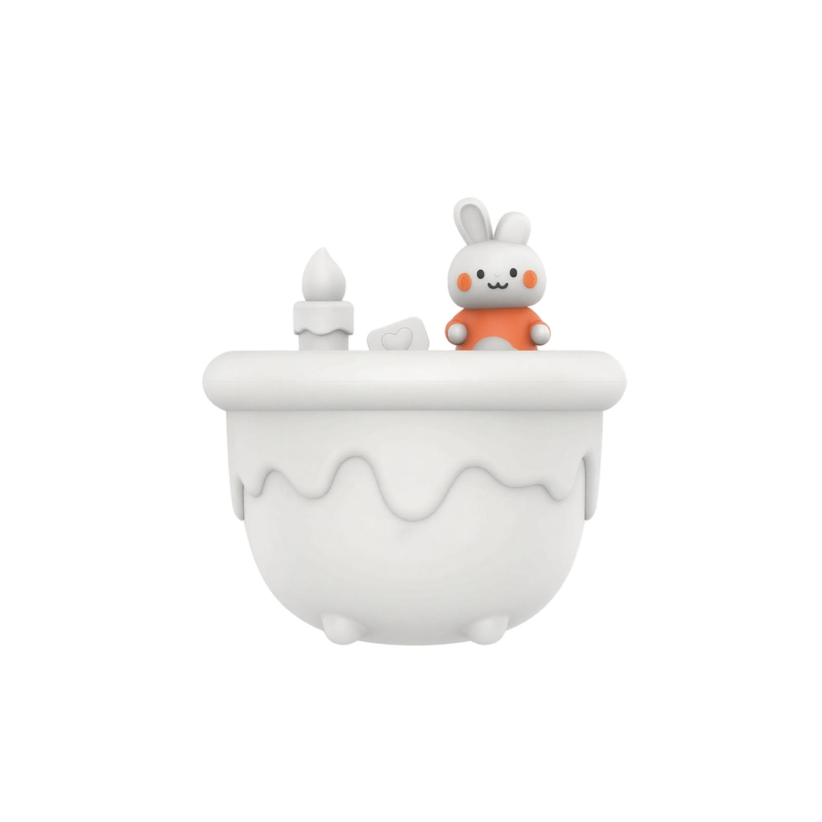 

USB Ultrasonic Humidifier with Night Light and Aromatherapy Function Cute Bunny Design Portable Home Office Bedroom Small Mist Diffuser one size білий