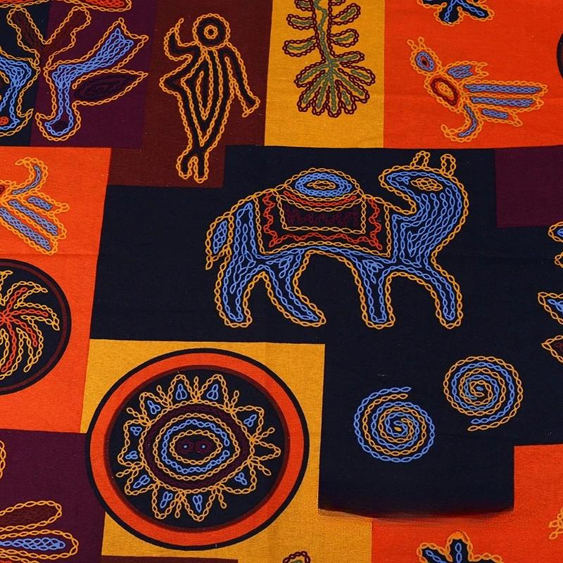 100x145cm Ethnic Characteristic Printed Aborigines Cotton Fabric For DIY Decoration Textile Sewing Quilting Fabrics Tablecloth
