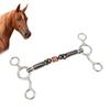 Glossy Surface Horse Gag Ring Stainless Steel Training Ring Snaffle Horse Training