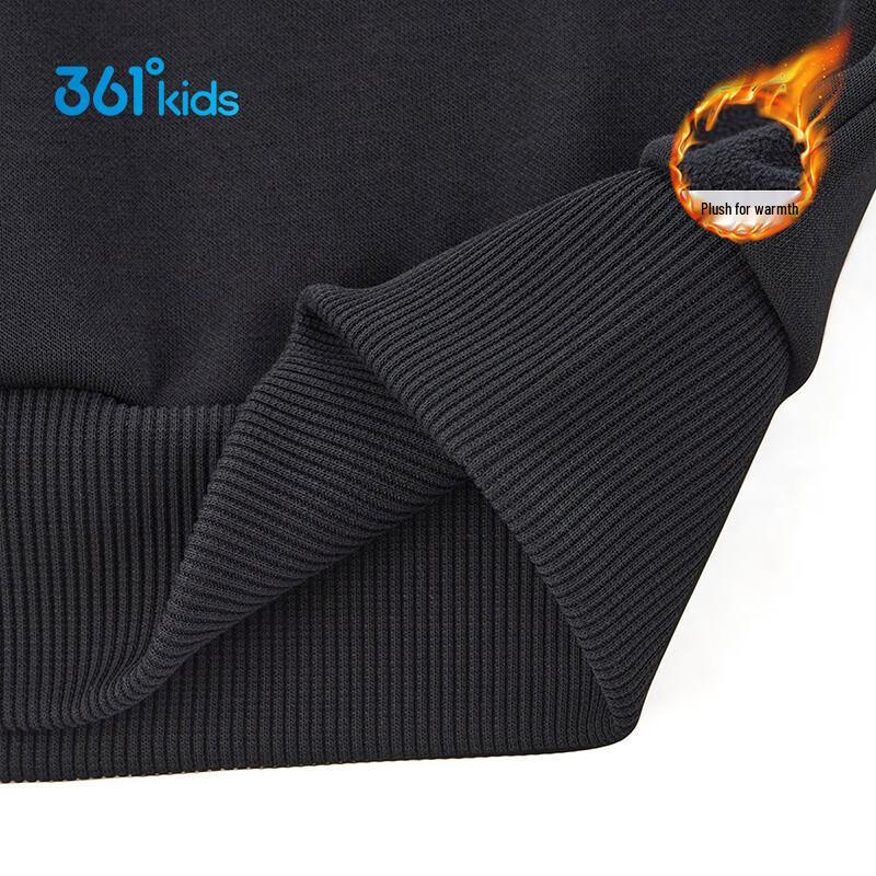 361° Kids' Fleece-Lined Half-Turtleneck Spliced Sweatshirt