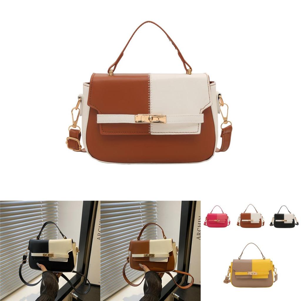 Retro Elegant Handheld Shoulder Bagwith Stitch Detailing For Casual Outings