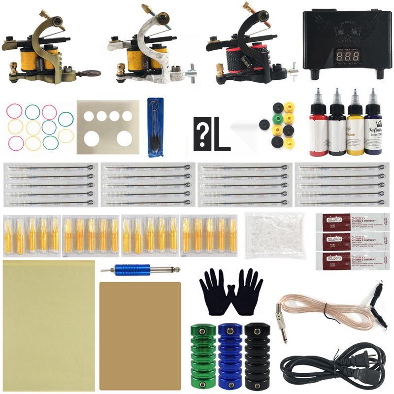 

Tattoo Pen Set with Three Machines and Motors - Complete Equipment Kit