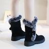 Autumn and winter new retro wind velvet thickened snow boots women's thick-soled fashion heightening non-slip Martin boots
