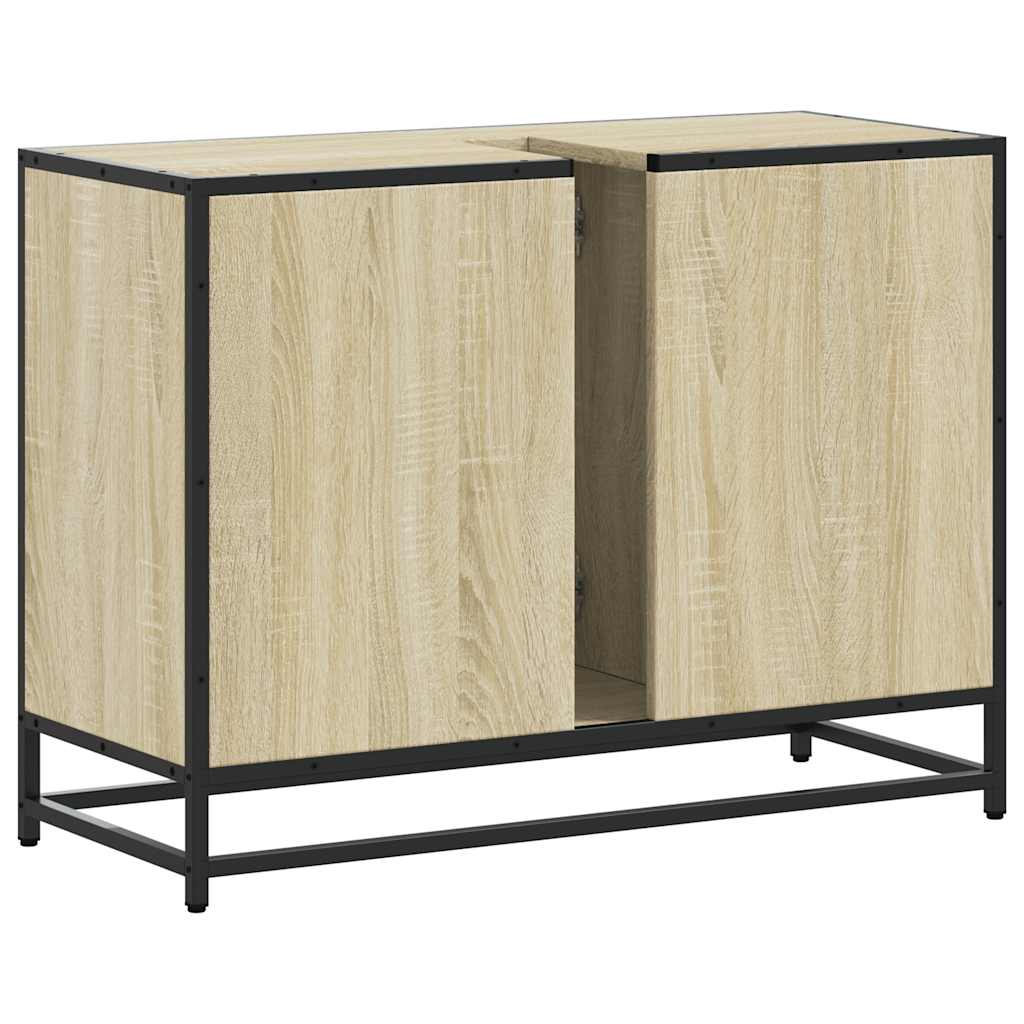 Washbasin Cabinet in Sonoma Oak 80 x 33 x 60 cm Particleboard