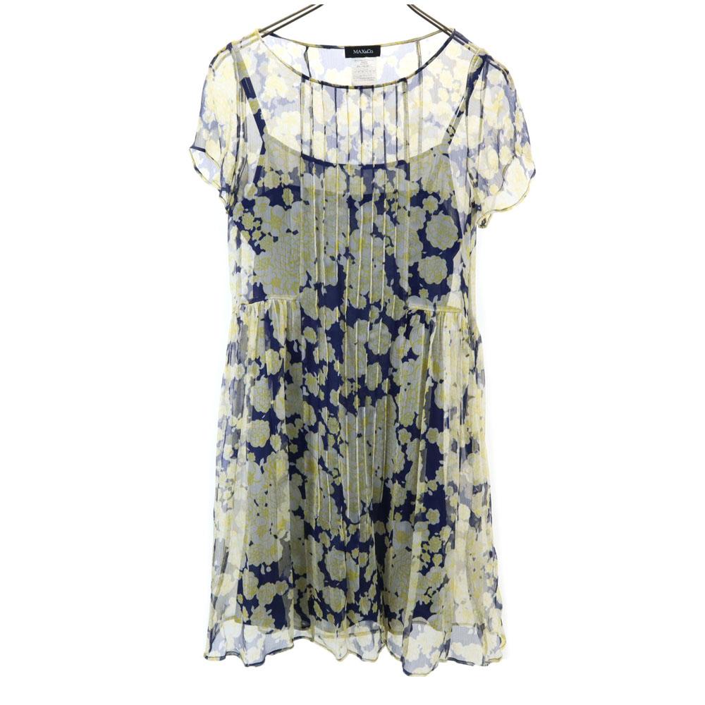 

MAX&CO шелковый комбинезон с ручками, с короткими рукавами, прозрачное мини-платье, женский, б/у