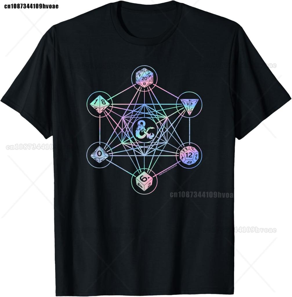 Retro Dungeon Tarot Card Cat Dice D20 TShirt for Concentration Funny Gamer Dice Dragon T Shirts Summer Streetwear Gifts Men