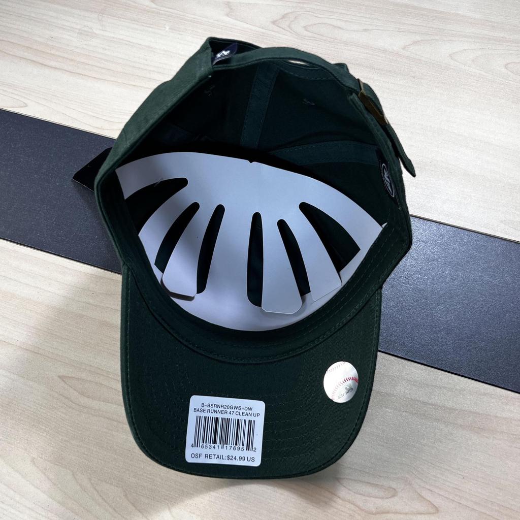 Unisex Dark Green Embroidered 47 Brand NY-LA Baseball Cap with Curved Brim
