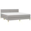 Maison Exclusive - Sommier à lattes de lit avec matelas Gris clair 180x200cm Tissu