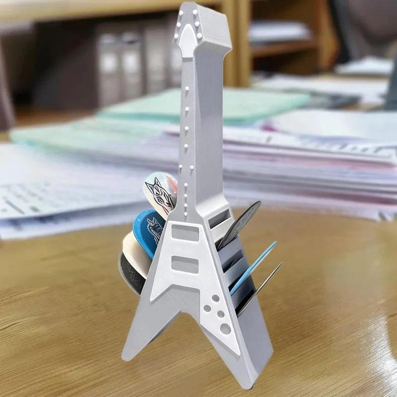 3D Printed Guitar Picks Holder Box Organizer Display Case Guitar Pick Storage Portable Design