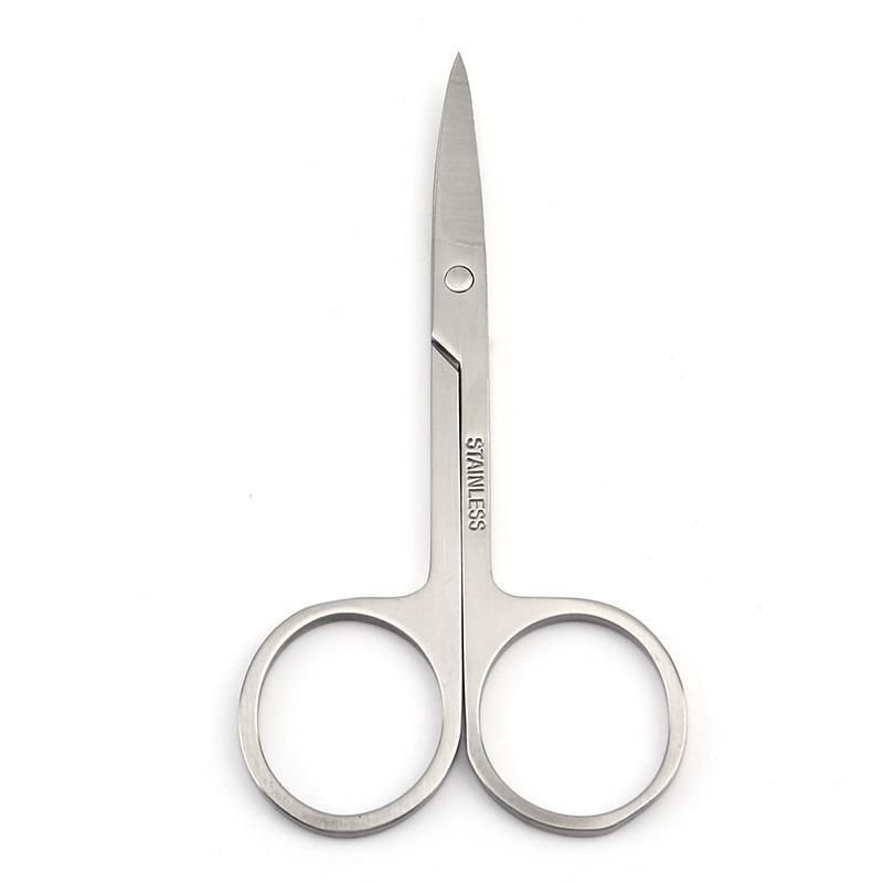 Round-Head Stainless Steel Eyebrow & Beard Trimming Scissors for Beauty & Nose Hair