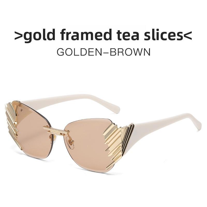 Modern Unisex Frameless Sunglasses With Uv400 Protection For Street Style And Fashion Trend