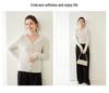 2024 Women's Fall/Winter Round-Neck Ribbed Cashmere Cardigan Sweater: Elegant Knitwear