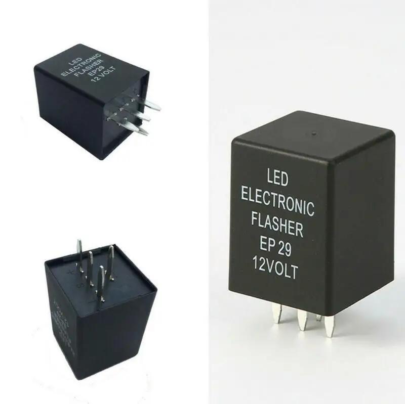 4-Pin EP29 LED Flasher Decoder 4 Pins Electronic Relay Car Fix LED SMD Turn Signal Light Error Flashing Blinker 12V 10A ABS