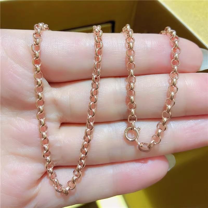 Exquisite Russian Purple Gold Classic Light Luxury Plated Rose Gold Sweet Fashion Trend Temperament Versatile Colored Gold Necklace