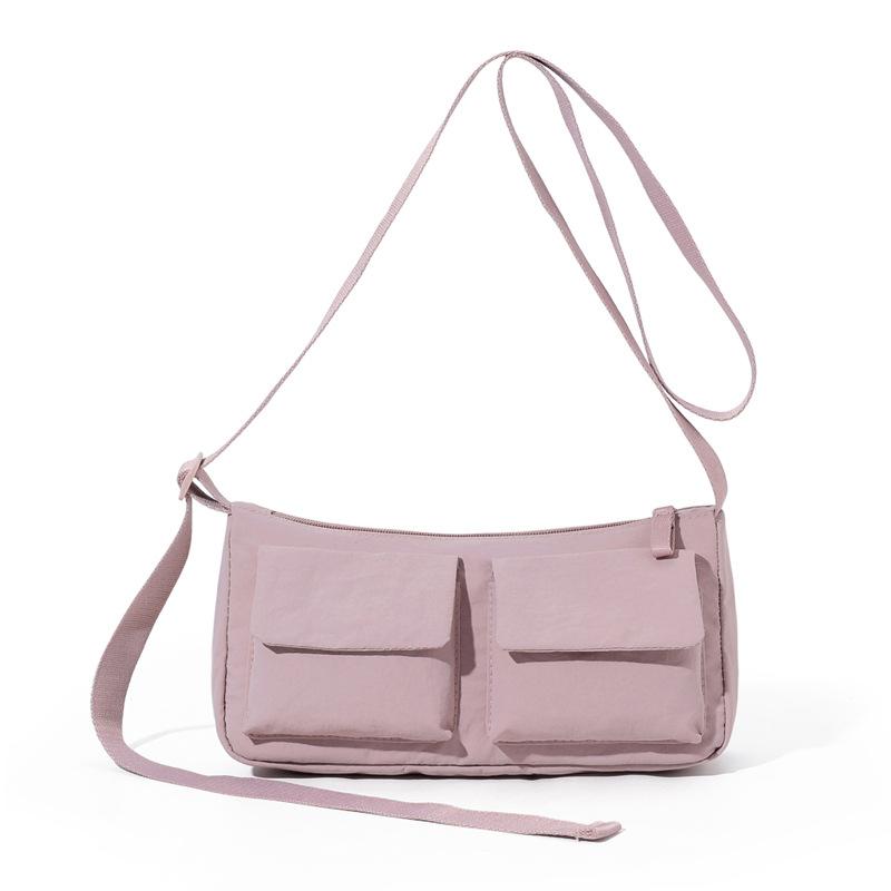 Bolsa Mensageiro Masculina para Deslocamento Bolsa de Ombro Leve Multibolsos Bolsa Feminina