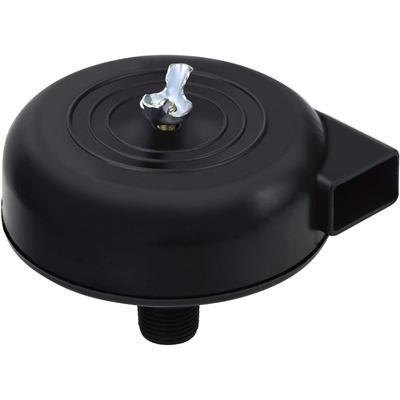 Air Compressor Filter Muffler, Threaded Air Compressor Muffler External Thread 3/8PT, Black, 16mm