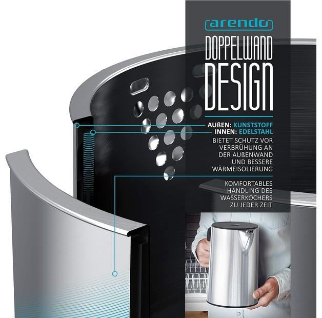 Kettle Arendo Elegant Silver (304338)