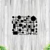 Modern Black Geometric Metal Wall Decor for Indoor Outdoor Use