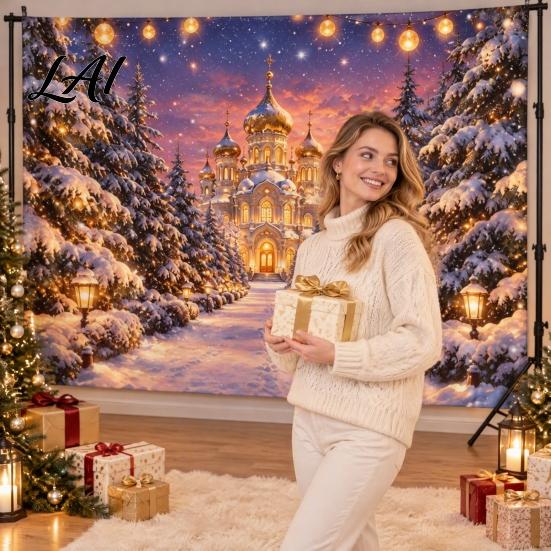 Winter Wonderland Background for Photos 70" x 45" Christmas Photography Backdrop Snow Scene Merry Decoration Party Background Holiday New