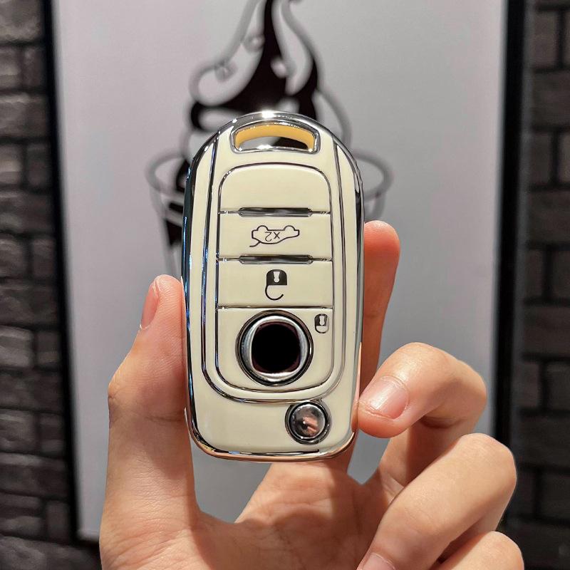 New TPU Car Flip Key Case Cover Shell Fob For Fiat Cronos Egea 500X Toro Egea Toro Nuovo Grazie Tipo For Dodge Neon Protector