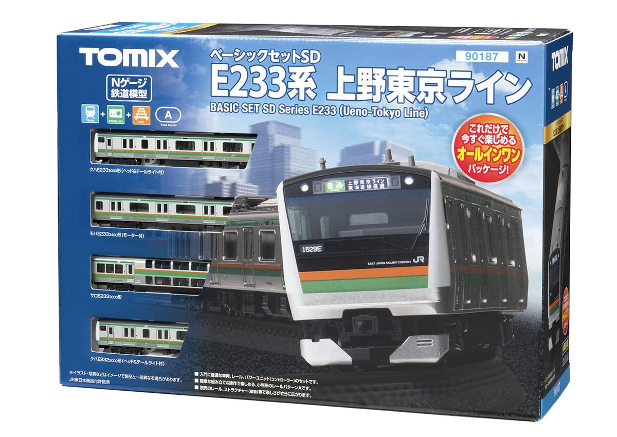 

TOMIX N Gauge Basic Set SD E233 3000 Series Line 90187 Model Train Beginner Set Ueno-Tokyo