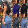 Women High Waist Denim Jeans Stretch Skinny Pencil Pants Ladies Slim Shaping Jeans Plus Size