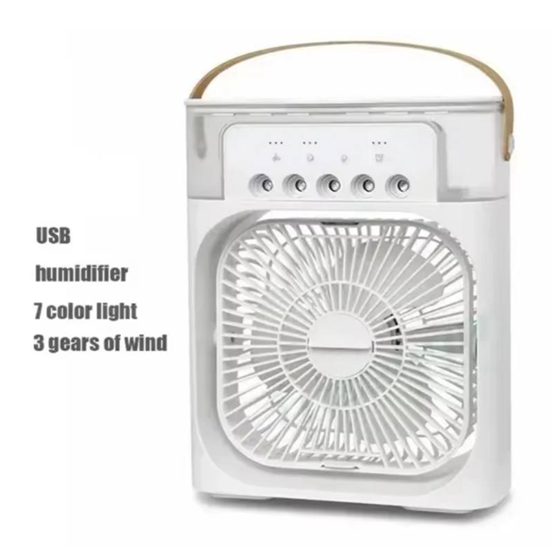 

Портативный увлажнитель воздуха, кондиционеры, USB электрический вентилятор, светодиодный ночник, водяной туман, весело 3 в 1, воздухоохладитель, увлажнитель воздуха для дома белый