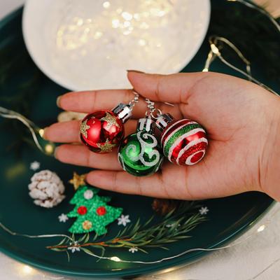 Christmas Star Snowflake Ball Shaped Bulb Earrings Dangle Hook For Women Ear Dangle Drop Xmas Decor Party Jewelry Gift