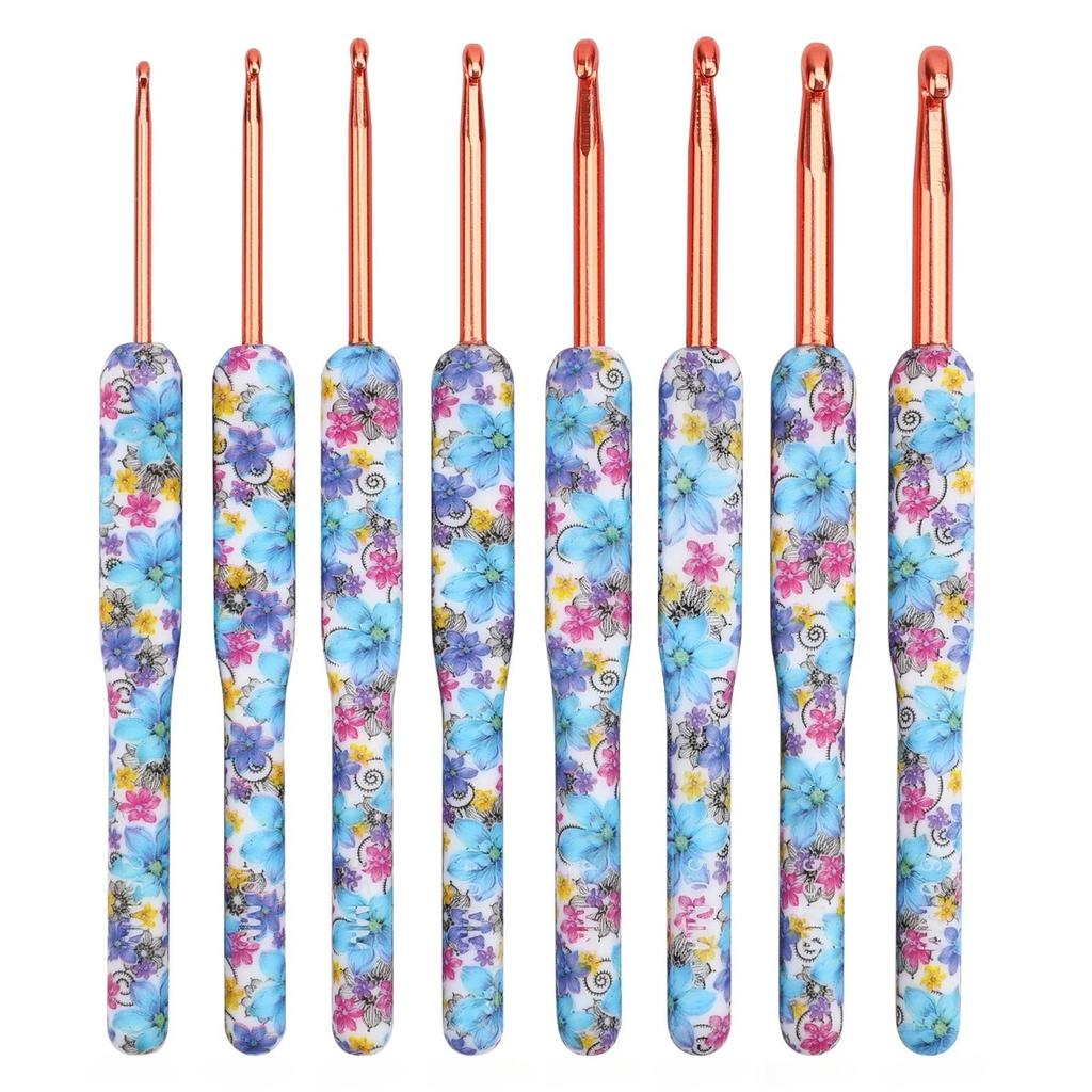 8pcs/set Sewing Crochet Hooks Ceramic Handle Alumina Crochet Hooks Knitting Needles Set Sewing Crochet for Weave Sewing Needles DIY Tool