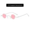 1Pc Retro Mini Sunglasses Round Men Plastic Frame Gold Black Red Small Round Framed Sun Glasses Popular Color Lens Sunglasses